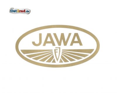 Aufkleber Jawa Logo oval gold groß